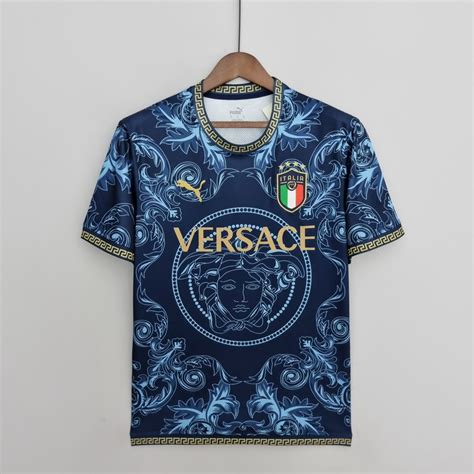 maglia italia versace blu